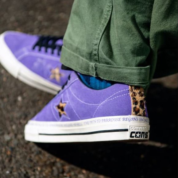 Converse Cons x Paradise Sean Pablo One Star Pro OX WILD LILAC/BLACK/EGRET A0437 - Picture 15 of 15